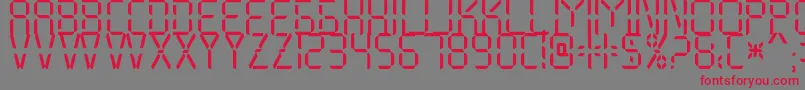 My Display St Free for personal use Font – Red Fonts on Gray Background