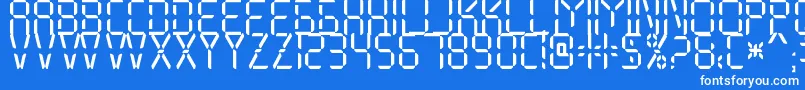 My Display St Free for personal use Font – White Fonts on Blue Background