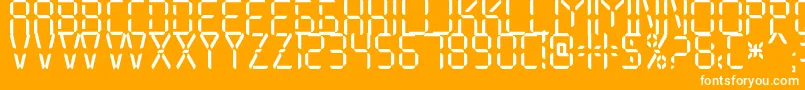 fuente My Display St Free for personal use – Fuentes Blancas Sobre Fondo Naranja
