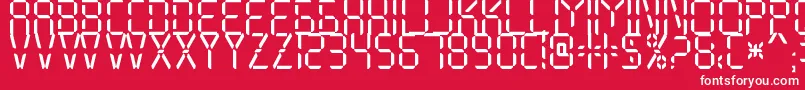 My Display St Free for personal use Font – White Fonts on Red Background