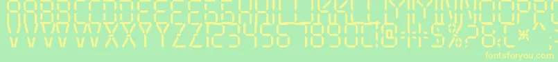 My Display St Free for personal use Font – Yellow Fonts on Green Background