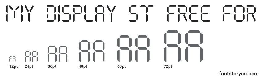 My Display St Free for personal use Font Sizes