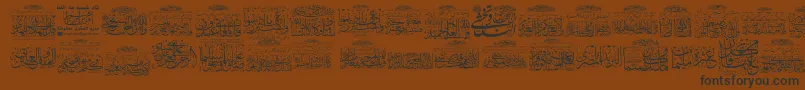 My Font Quraan 3 Font – Black Fonts on Brown Background