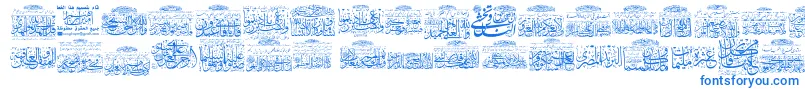 My Font Quraan 3 Font – Blue Fonts on White Background