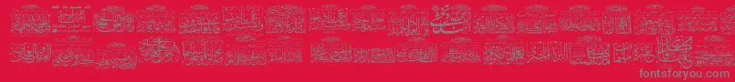 フォントMy Font Quraan 3 – 赤い背景に灰色の文字