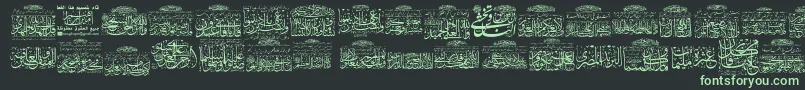 My Font Quraan 3 Font – Green Fonts on Black Background