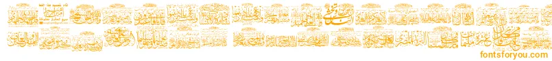 My Font Quraan 3 Font – Orange Fonts on White Background