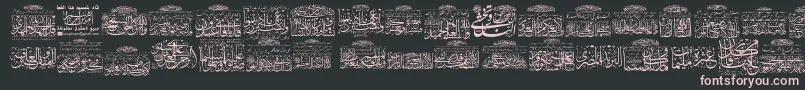 My Font Quraan 3-fontti – vaaleanpunaiset fontit mustalla taustalla