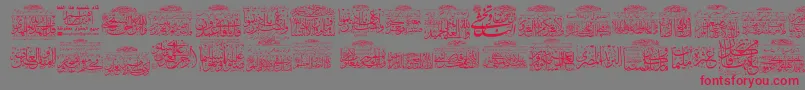 My Font Quraan 3 Font – Red Fonts on Gray Background