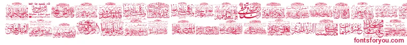 フォントMy Font Quraan 3 – 赤い文字