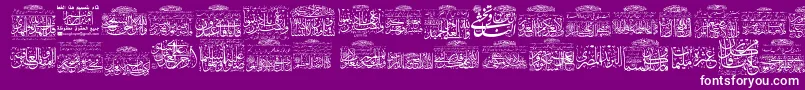 fuente My Font Quraan 3 – Fuentes Blancas Sobre Fondo Morado