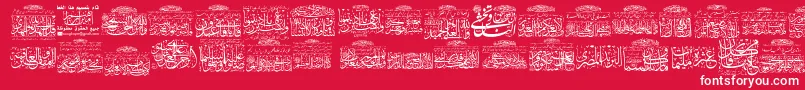 My Font Quraan 3 Font – White Fonts on Red Background