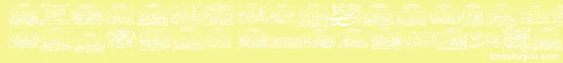 My Font Quraan 3 Font – White Fonts on Yellow Background