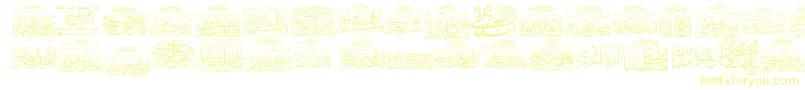 My Font Quraan 3 Font – Yellow Fonts on White Background