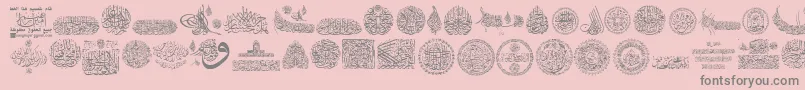 My Font Quraan 7-fontti – harmaat kirjasimet vaaleanpunaisella taustalla
