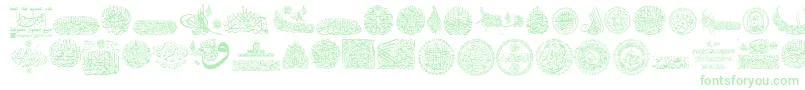 My Font Quraan 7-fontti – vihreät fontit valkoisella taustalla