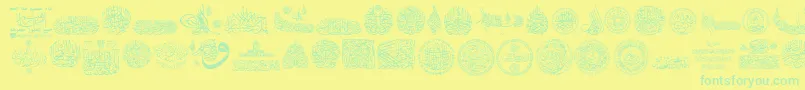 My Font Quraan 7-fontti – vihreät fontit keltaisella taustalla
