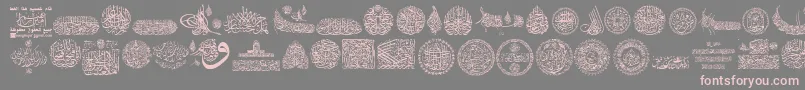 My Font Quraan 7 Font – Pink Fonts on Gray Background