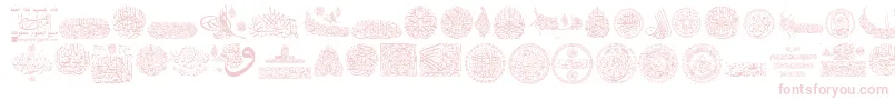 フォントMy Font Quraan 7 – 白い背景にピンクのフォント