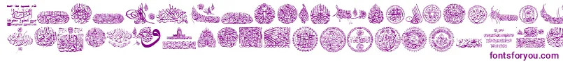 My Font Quraan 7-fontti – violetit fontit valkoisella taustalla