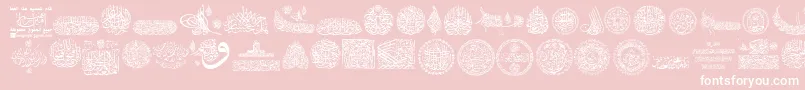 My Font Quraan 7 Font – White Fonts on Pink Background