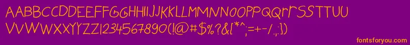 My Friend Raffi Font – Orange Fonts on Purple Background