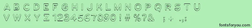 UgoEngreved-fontti – mustat fontit vihreällä taustalla