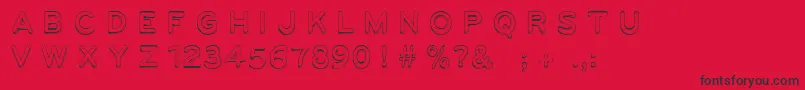 UgoEngreved Font – Black Fonts on Red Background