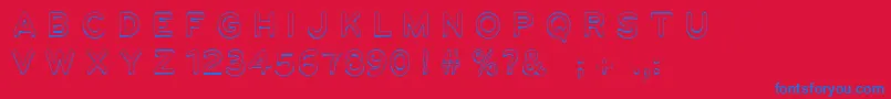 UgoEngreved Font – Blue Fonts on Red Background