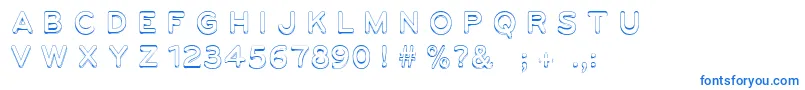 UgoEngreved Font – Blue Fonts on White Background