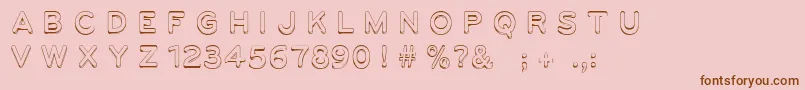 UgoEngreved Font – Brown Fonts on Pink Background