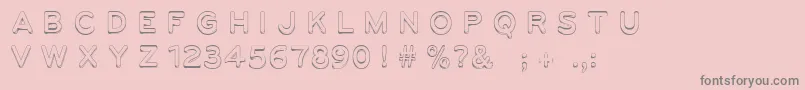 UgoEngreved Font – Gray Fonts on Pink Background