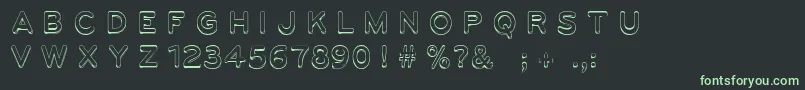 UgoEngreved Font – Green Fonts on Black Background