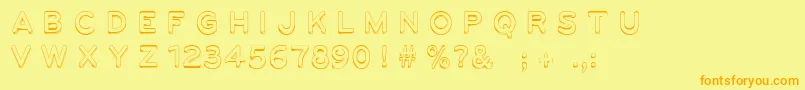 UgoEngreved Font – Orange Fonts on Yellow Background
