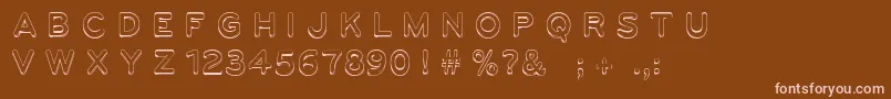 UgoEngreved Font – Pink Fonts on Brown Background