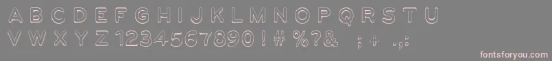 UgoEngreved Font – Pink Fonts on Gray Background