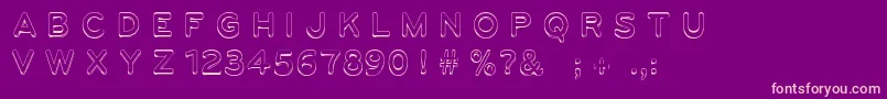 UgoEngreved Font – Pink Fonts on Purple Background