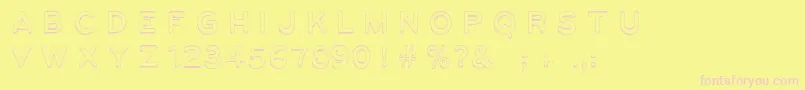 UgoEngreved Font – Pink Fonts on Yellow Background