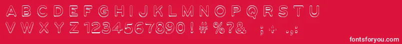 UgoEngreved Font – White Fonts on Red Background