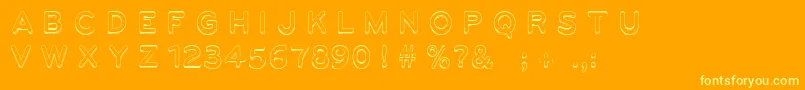 UgoEngreved Font – Yellow Fonts on Orange Background