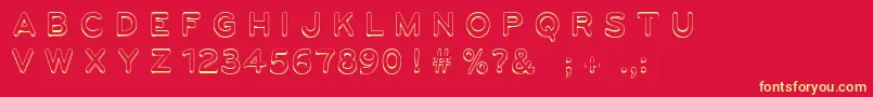 UgoEngreved Font – Yellow Fonts on Red Background