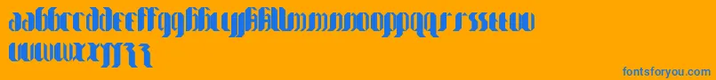 my goth is  better Font – Blue Fonts on Orange Background