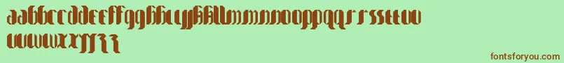 my goth is  better Font – Brown Fonts on Green Background