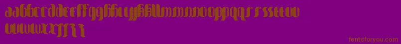 my goth is  better-Schriftart – Braune Schriften auf violettem Hintergrund
