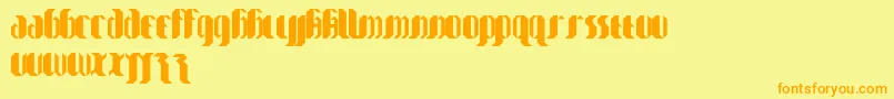 my goth is  better Font – Orange Fonts on Yellow Background