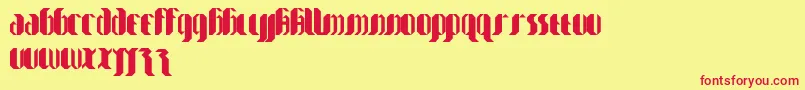 my goth is  better Font – Red Fonts on Yellow Background