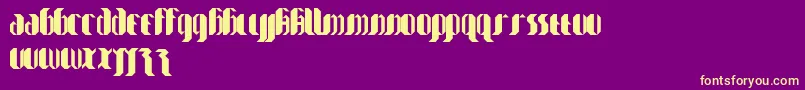 my goth is  better Font – Yellow Fonts on Purple Background