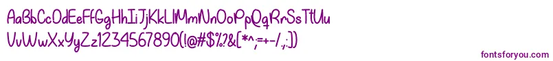 My Happy Ending  -fontti – violetit fontit valkoisella taustalla