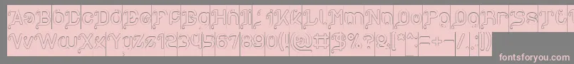 My Heart Hollow Inverse Font – Pink Fonts on Gray Background