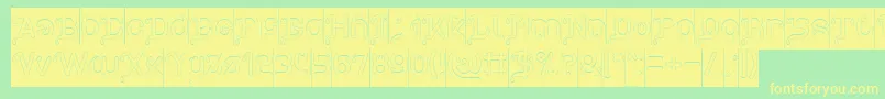 My Heart Hollow Inverse Font – Yellow Fonts on Green Background